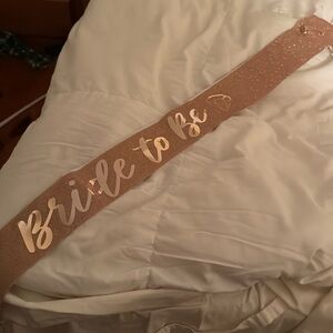 Bride to be sash